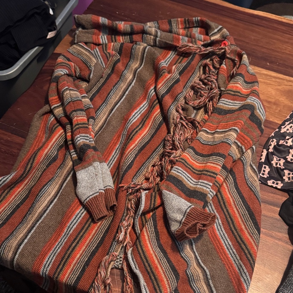 Cozy Striped Cardigan in Earth Tones